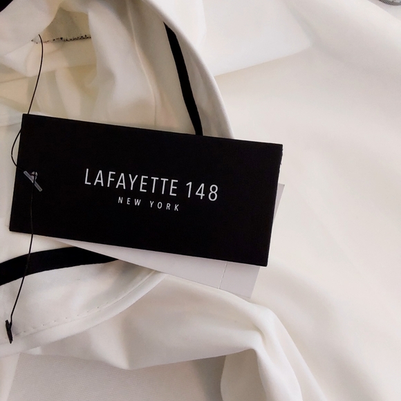 Lafayette 148 strip downtown stretch side stripe pants - Picture 5 of 15